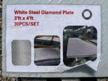 White Steel Diamond Plate 30 PCS