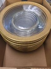 BOX OF MISCELLANEOUS: GOLD RIM DISHES