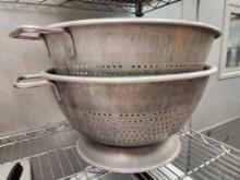 (2) Large Colanders, 16in x 8in
