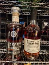 2 Bottles - Bakers & Widow Jan 10 Years Bourbon Whiskey 750ml