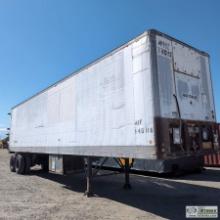 SEMI VAN TRAILER, 1978 FRUEHAUF MODEL FB8-F2-40ST, 40FT BOX, TANDEM AXLE, 68,000LB GVWR. NO TITLE