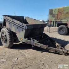 MILITARY AMMO TRAILER, M332, SINGLE AXLE, 4FT 7IN X 5FT 8IN BED. NO TITLE