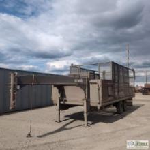GOOSENECK TRAILER, 2007 INTERIOR MOBILE WELDING AND SERVICES, 8FT 6IN WIDE X 20FT DECK, TANDEM AXLE,