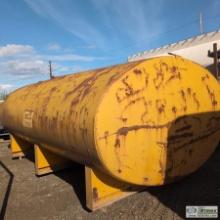 FLUID STORAGE TANK, APPROX 2500 GAL, STEEL CONSTRUCTION