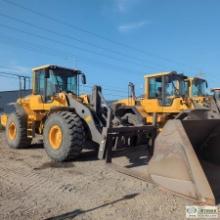 LOADER, 2011 VOLVO L120F, EROPS, ATTACHMENT QUICK CONNECT, AUX HYDRAULIC ATTACHMENT, W/BUCKET AND FO