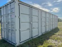 40FT. HIGH CUBE MULTI-USE CONTAINER SN:N/A Details: 2 side open door, one end door, lock box, side
