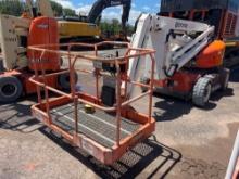 SNORKEL A46JE ELECTRIC BOOM LIFT SN:132 electric powered, equipped with 46ft. Platform height,