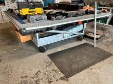 9X11 ROLLING GLASS WORKING TABLE SUPPORT EQUIPMENT