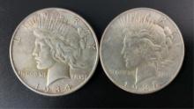 1934 & 1935 US Peace Dollars
