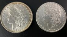 1885-O & 1886 US Morgan Silver Dollar