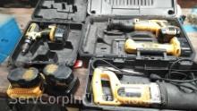 Lot of Dewalt Tools & Batteries with Chargers
