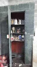 Metal Single Door Cabinet with Grease, Hydraulic Jack Oil, Etc.