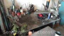 5' x 4' Work Table with Table Vise, Manual Roller and Punch