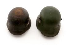 Lot of Two (2) WWII German Helmets