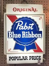 Lighted Pabst Blue Popular Price Sign