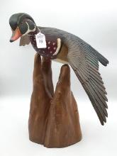 Decorative Flying Wood Duck Drake-1960's m