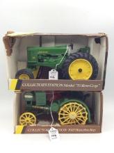 Lot of 2 John Deere 1/16th Scale Toy Tractors