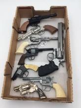 Lot of 8 Various Cap Guns Including Hubley,