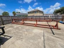 LOT: (2) Lay Down Racks, (2) Heavy Duty Stand Up Racks, (1) Stand Up Rack (LOCATED IN CORPUS