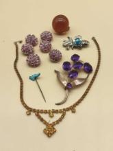 VINTAGE JEWELRY- BUTTONS/BROOCH