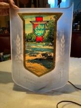 OLD STYLE LIGHTED BEER SIGN 11"X 17.5"