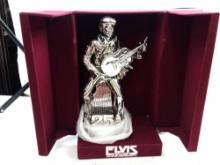 "ELVIS" SILVER ANNIVERSARY WHISKEY DECANTER IN BOX 16" TALL BEAUTIFUL