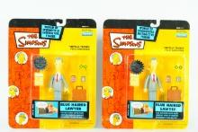 The Simpsons Interactive Figure Blue Haired Lawyer NIB Set of 2