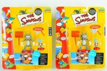 The Simpsons Interactive Figure Itchy and Scratchy NIB set of 2