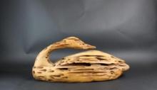 Patrick O' Rear Pecky Cypress Hand Carved Waterfowl (No. 230), Pawley Island SC 1989