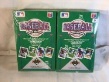 Lot of 2 New Boxes Sealed 1990 Upper Deck MLB Baseball Edition Sport Trading Cards -See Photos