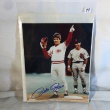Collector 8x10" Photo Hand Signed Autographed by Pete Rose W/COA - See Pictures