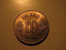 Foreign Coins: 1973 Iceland 10 Kronur