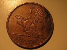 Foreign Coins:  1966 Ireland 1 Penny