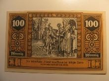 Foreign Currency: 1922 Germany 100 Pfennig Notgeld (UNC)