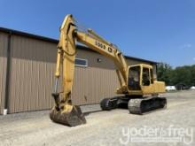 1996 John Deere 590DS Excavator, A/C, 28" Pads, Aux Hydraulics, Bucket