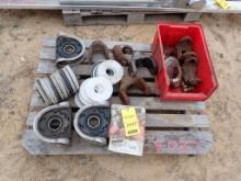 PALLET WITH YOKES, BEARINGS,  AND MISCELLANEOUS