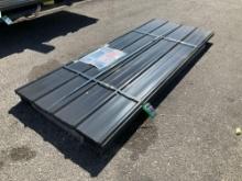 ( 1 ) STACK OF UNUSED METAL ROOF PANELS, APPROX 8FT L x 3FT W , APPROX 70 PANELS IN STACK, METAL ...