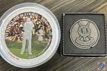 Open Championship of Canada round playing cards and St Andrews Links coin