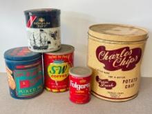 Group of Vintage Kitchen Tins
