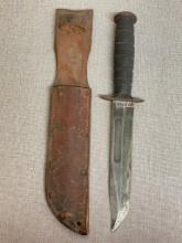 USMC Camillus Knife with Leather Sheath