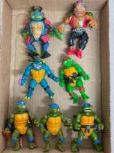 Group of 7 Vintage Teenage Mutant Ninja Turtle Figures