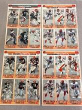 4 Sheets of 1993 Cincinnati Bengals and Cleveland Browns McDonald's NFL Football Cards
