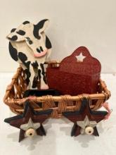 Country Craft, Decorative Lot with Basket