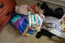 LOT OF BEACH BAGS LUGGAGE AND MORE