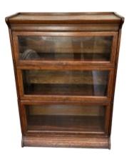 Antique Oak 3-Stack Barrister's Bookcase