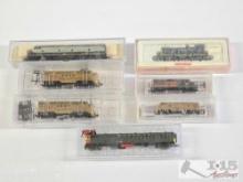 (7) N Scale and Z Scale Locomotive Model Trains