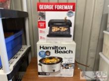 NEW!!! Grill/Panini and Portable Slow Cooker