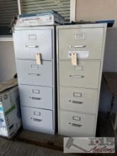 (2) 4-Drawer Filing Cabinets