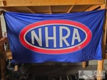 Box of NHRA flags/banner