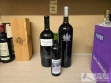 3 Decorative Bottles of Wine